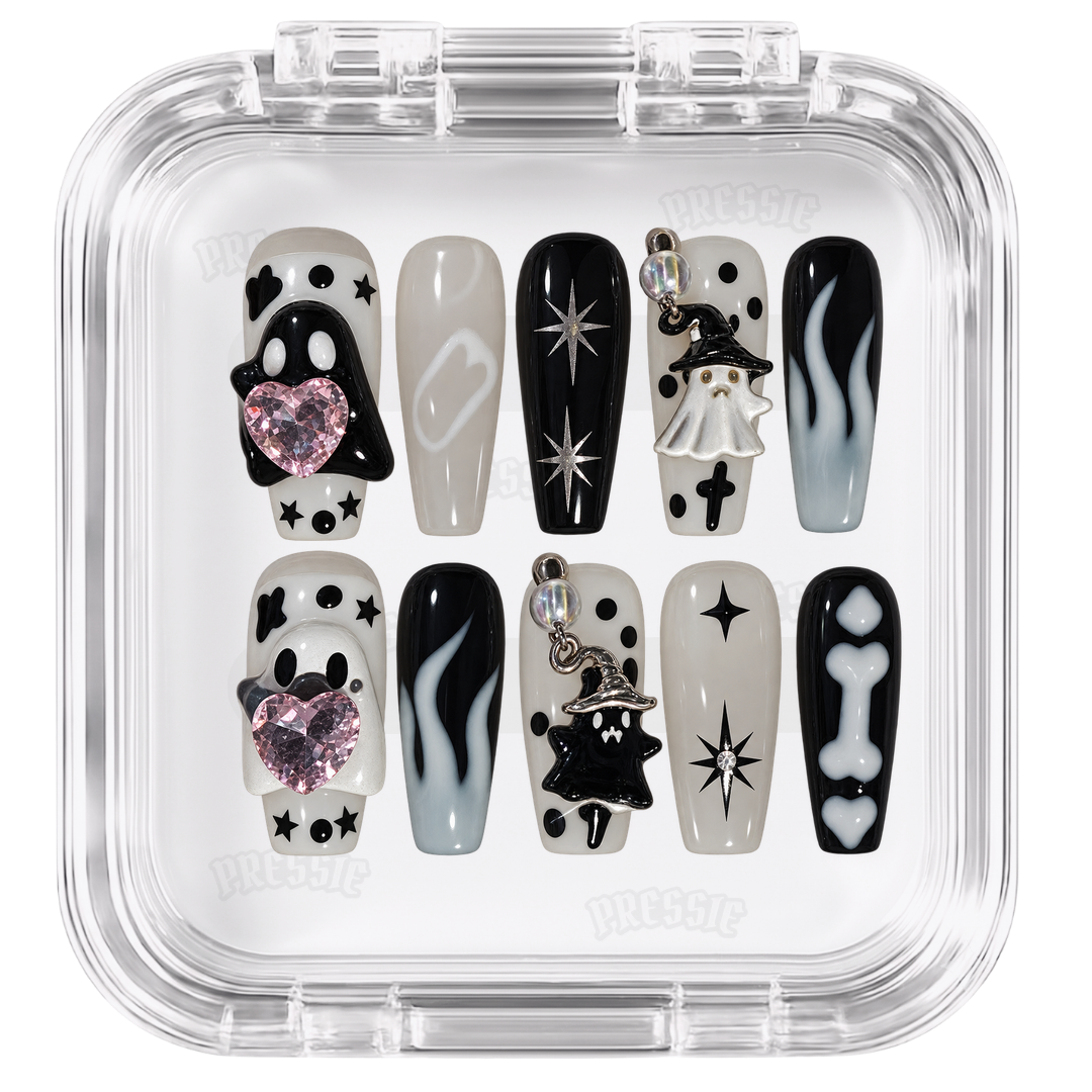 Kit de faux ongles Obake dans sa boîte Pressie Nails