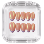 Faux ongles rose chrome french violette | Murasaki French — PRESSIE NAILS